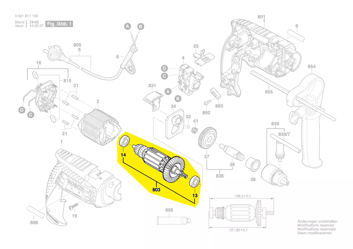 Induit BOSCH réf. 2 609 120 232